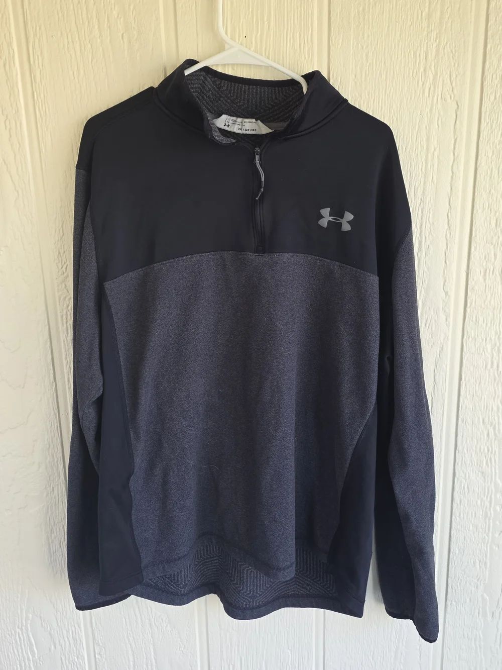 Under Armour Men’s Quarter-Zip Pullover - Dark Gray/Black, Size XXL